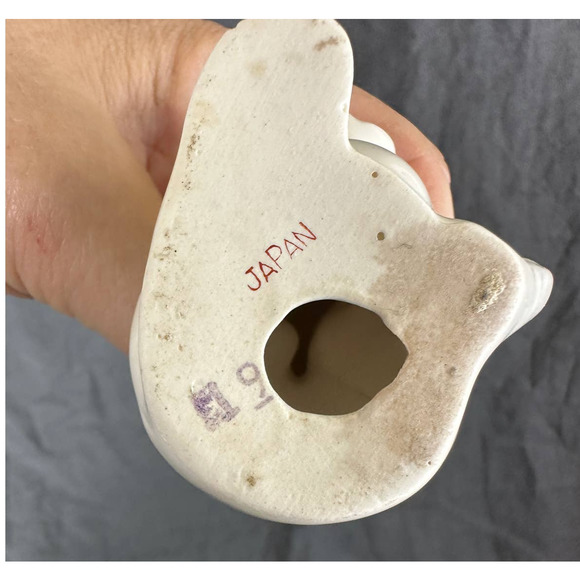 Vintage 1950’s Ceramic Dog Puppy Figurine Gold Trim Japan 4.25” - Picture 9 of 12